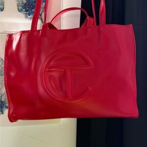 AUTHENTIC PRETTY Bold Red Tote Bag USED